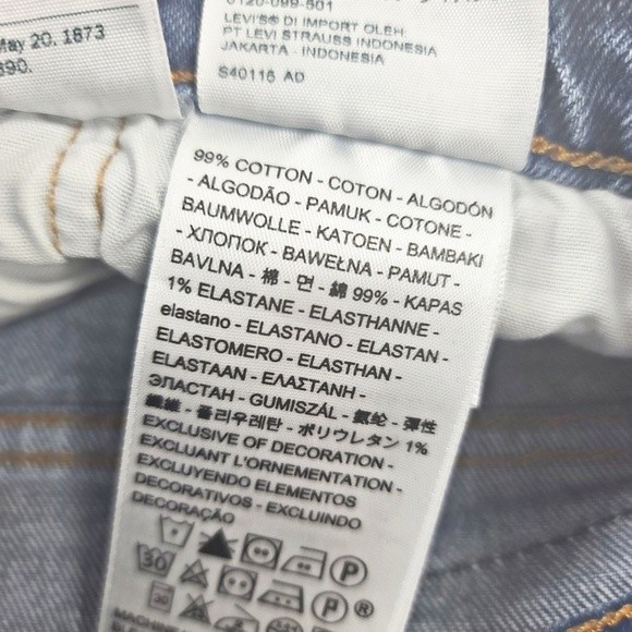 Levi's Women's 501 Cut Off Button Fly Denim Blue Jean Shorts Sz 32 - Picture 4 of 4